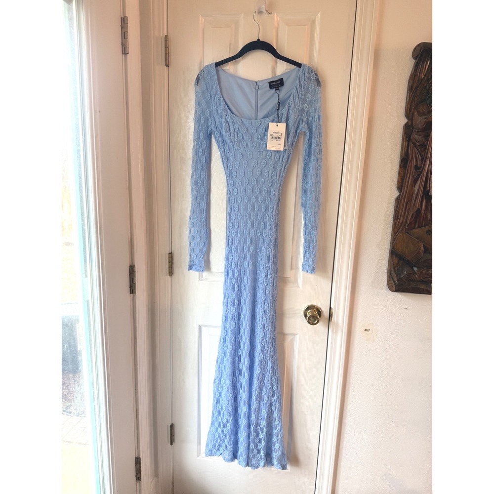 Bardot Adoni Lace Midi Dress Cornflower Blue Floral Scoop Neck NWT Size 2‎ XS - Picture 2 of 6